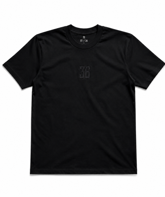 BLACK ON BLACK TEE — SS26
